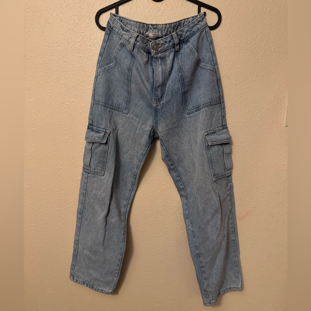 Blue cargo jeans